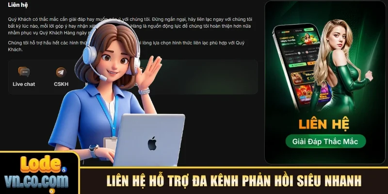Liên hệ hỗ trợ đa kênh phản hồi siêu nhanh