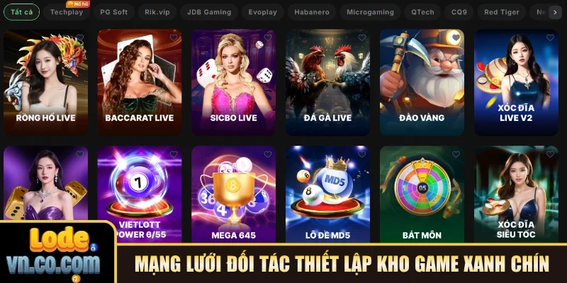 Mạng lưới đối tác khủng thiết lập kho game xanh chín