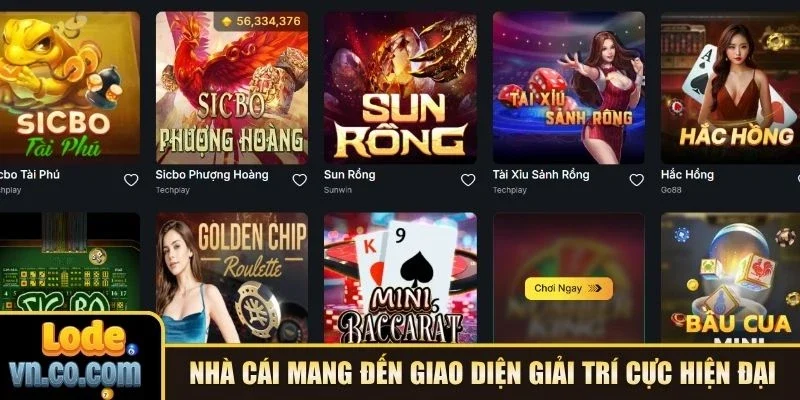 Nhà cái mang đến giao diện giải trí cực hiện đại